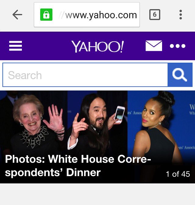 Front page of @Yahoo! #WhiteHouseCorrespondentsDinner https://t.co/gzeUvQJ61D