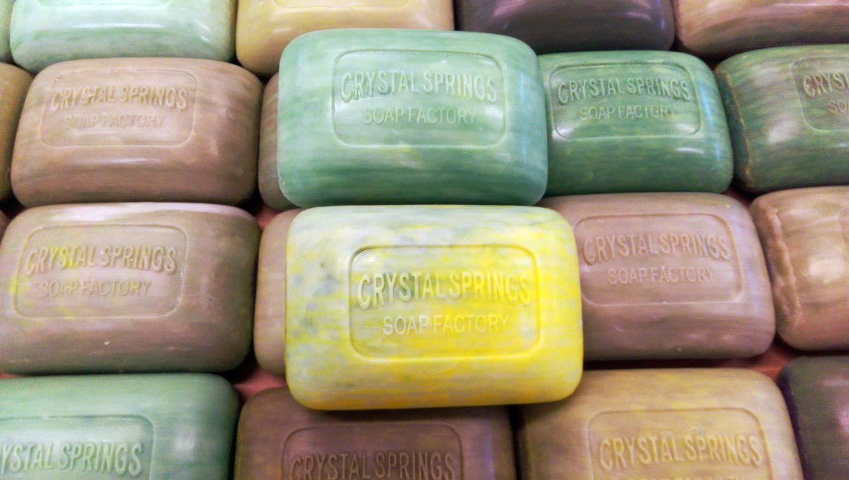 SoapCrystal's tweet photo. Hot off the press! Our #allnatural &amp; #vegan triple-milled soap. Stop by today and grab yours! #farmersmarketla https://t.co/yDak68EG8Y