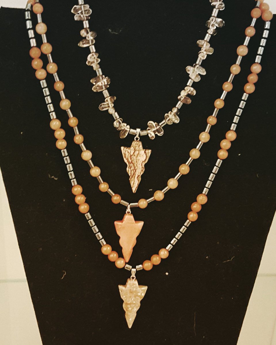 ArtsyAnMidO's tweet photo. #handmade #arrowhead #necklaces available @imagiNations_nj - #happyshopping ; ) #shopsmall #shoplocal #smallbusiness https://t.co/uyOoil10Ak