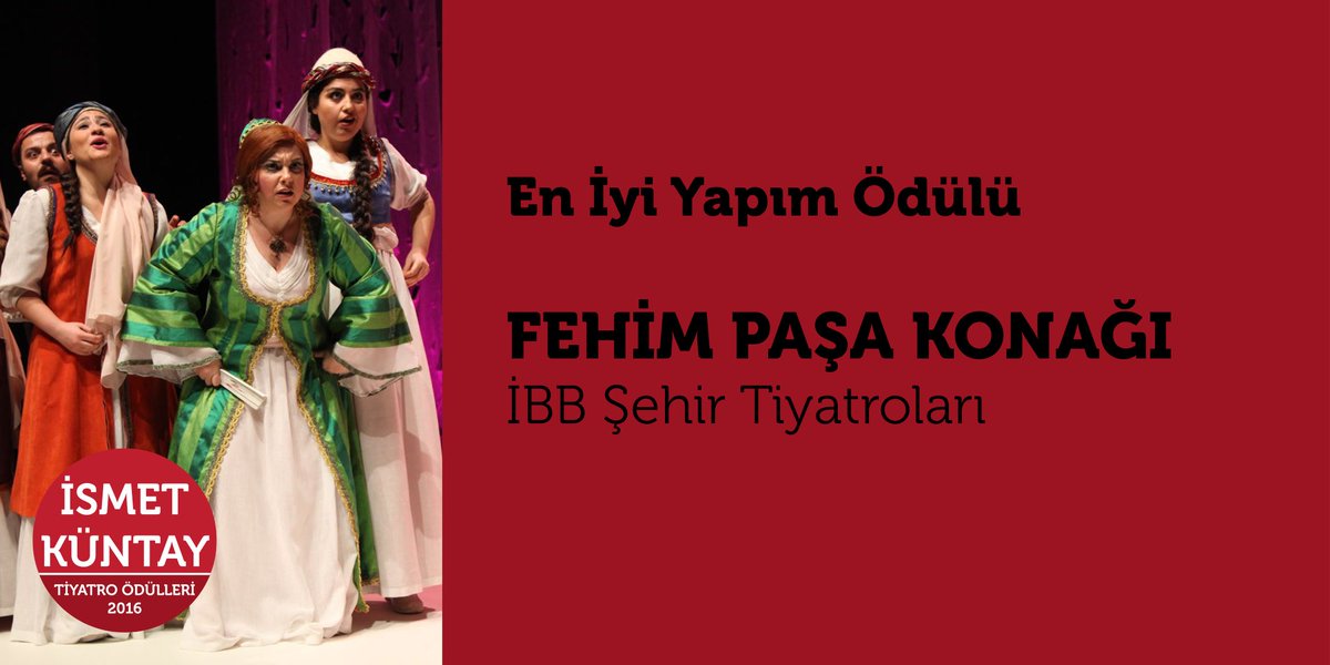 <a href="/IsmetKuntay/">İsmet Küntay</a> En İyi Yapım Ödülü
<a href="/BHTYRNGN/">BAHTİYAR ENGİN</a> @KemalKocatrk @uygursuha <a href="/sehir_tiyatrosu/">Şehrin Tiyatrosu</a>