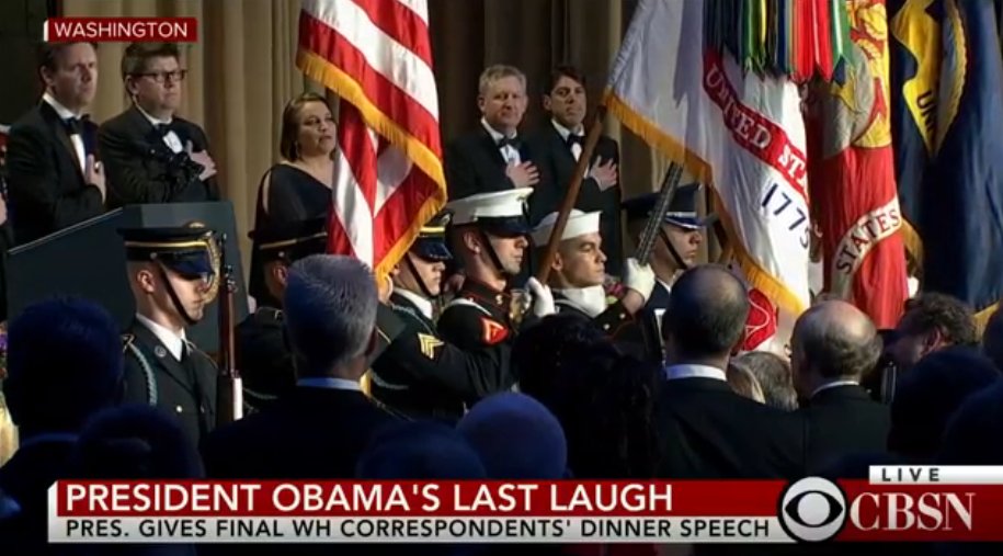 CBSNews's tweet image. WATCH LIVE: A look inside this year's #WHCD, @POTUS' final dinner as commander-in-chief cbsn.ws/1SCfXZt