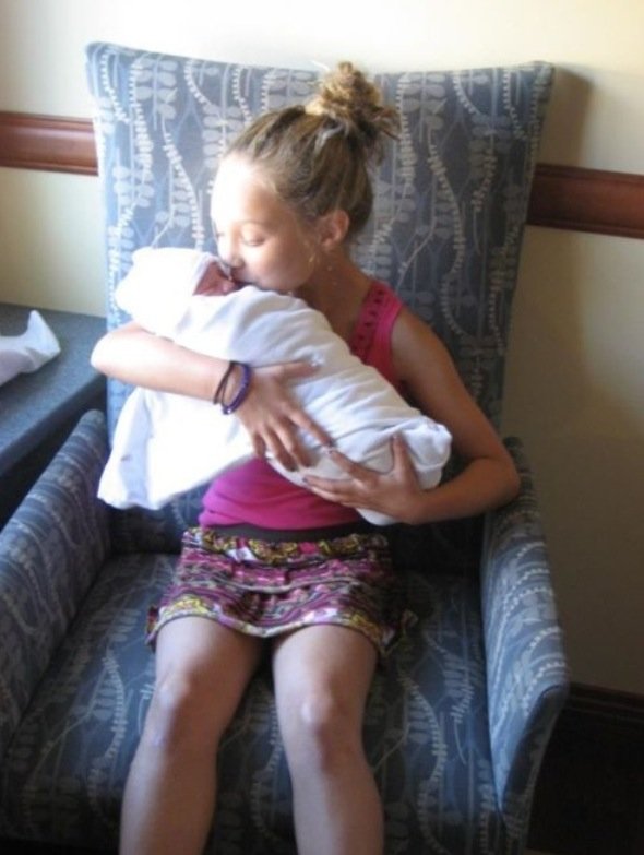maddie with clara awe