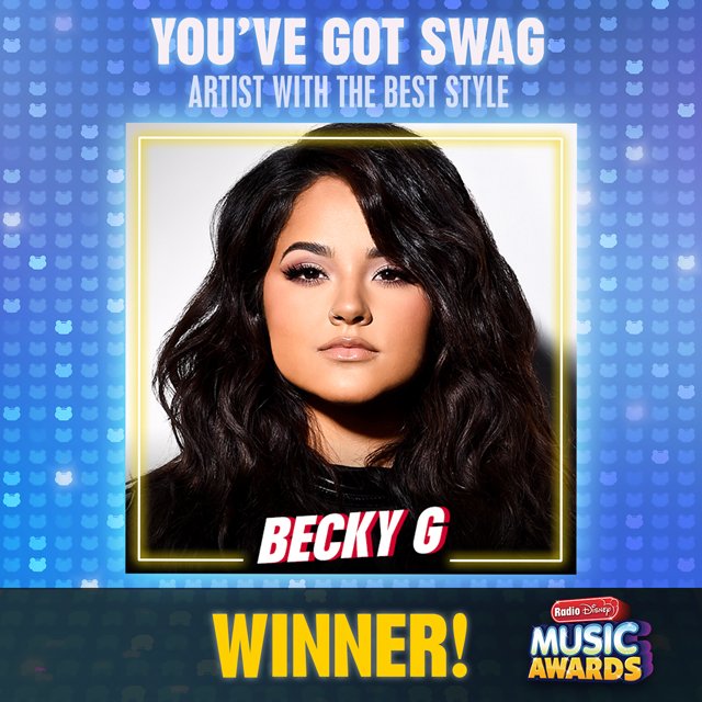 radiodisney's tweet photo. #YouveGotSwag—Artist With Best Style goes to @iambeckyg! Thanks for keeping it fresh! #RDMA https://t.co/FN1ilCWgC8