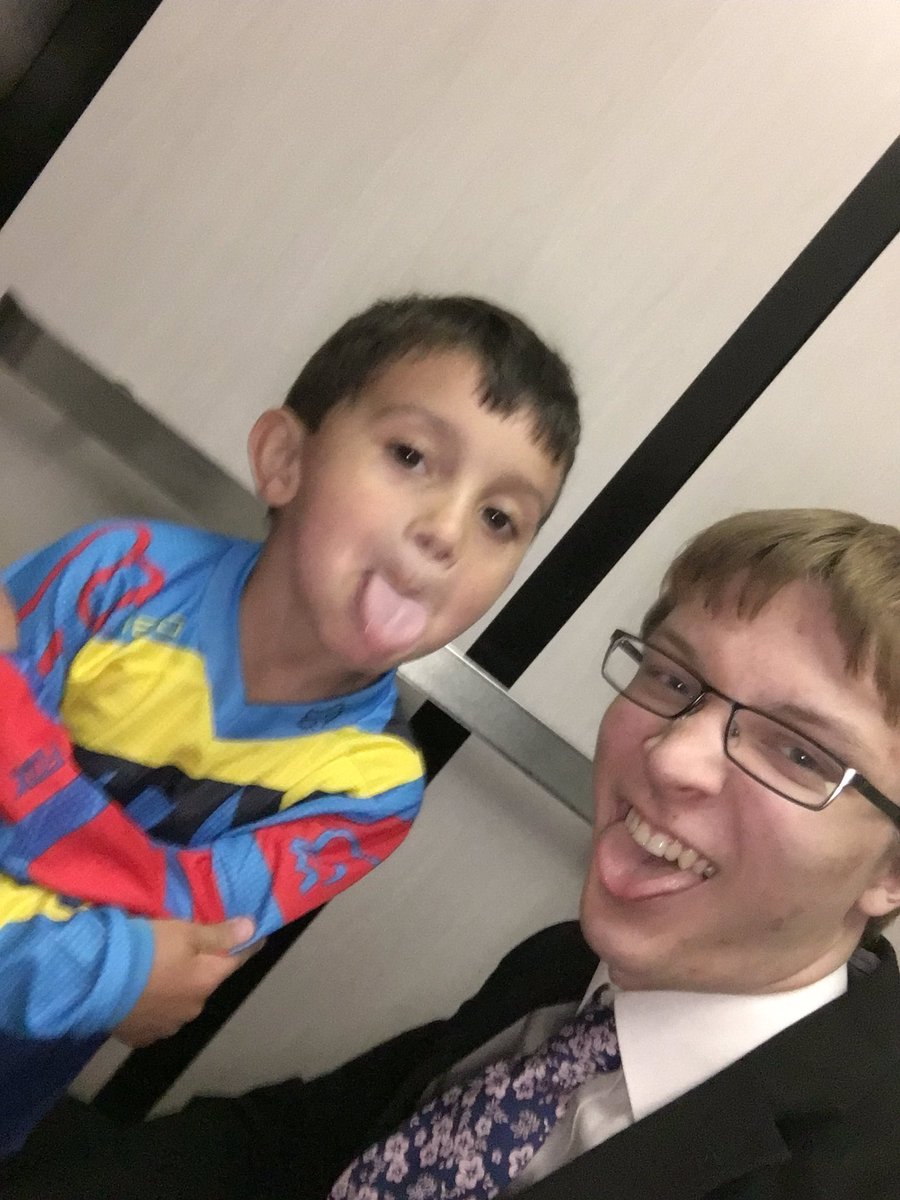 theslothya's tweet photo. Me n the bro nephew chillin on elevators #newlevel #helltime https://t.co/LALP669cHL
