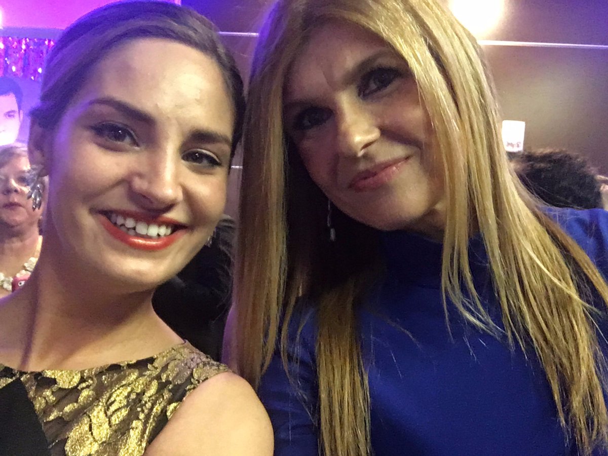 people's tweet photo. PEOPLE News Editor @tierneymcafee took a selfie with #Nashville star @conniebritton at #WHCD! 💙 https://t.co/5ttJNRQWMT