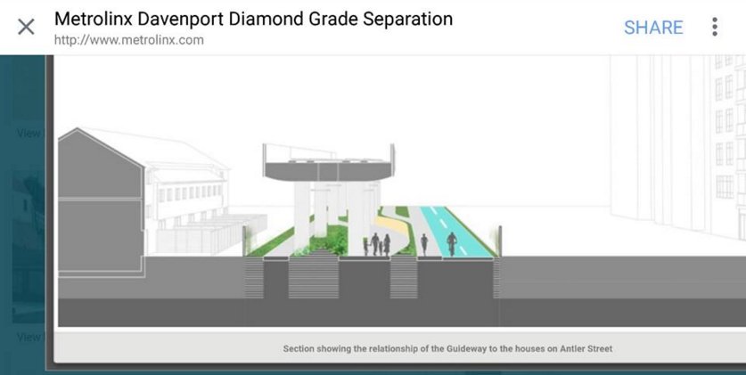 jendraberri's tweet photo. Metrolinx actually thinks this won't have a negative impact on residents #metrolinx #onpoli #davenport #srsly https://t.co/qtIhfDR0iA