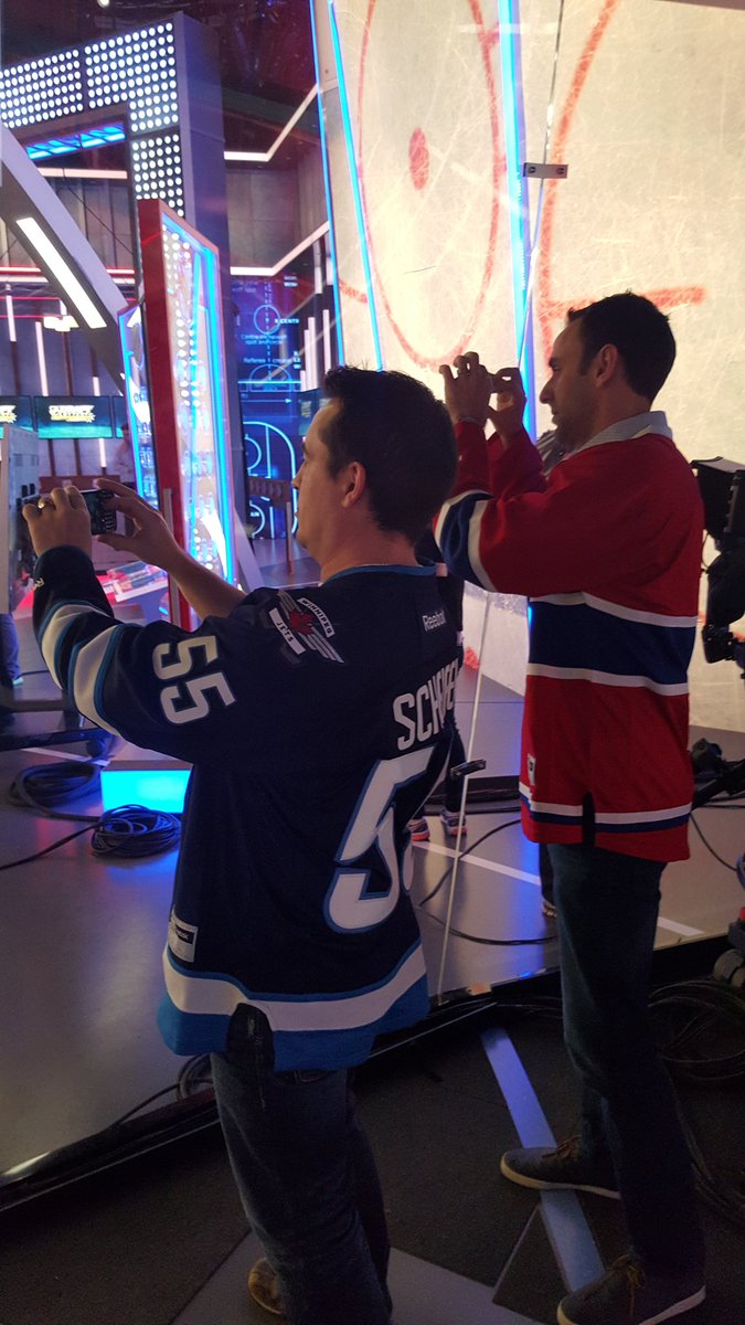 Christyrose760's tweet photo. Soooooo cooool being at #CBC Studios. This is when we got our phones back haha😃😃 @RMcMurchy #NHLfirstpick https://t.co/0yhvpFXvsg