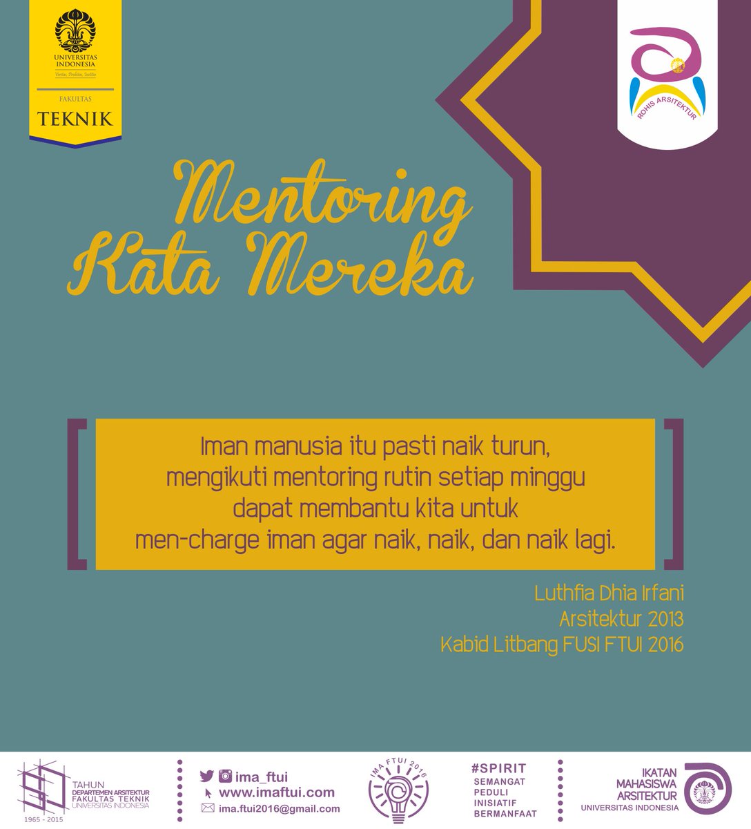 RoarsIMA's tweet photo. MENTORING

Mentoring Kata Mereka
Contact : Galuh | galuhnisa

#RevisiMenjadiLebihBaik https://t.co/gOSfi9zdS6