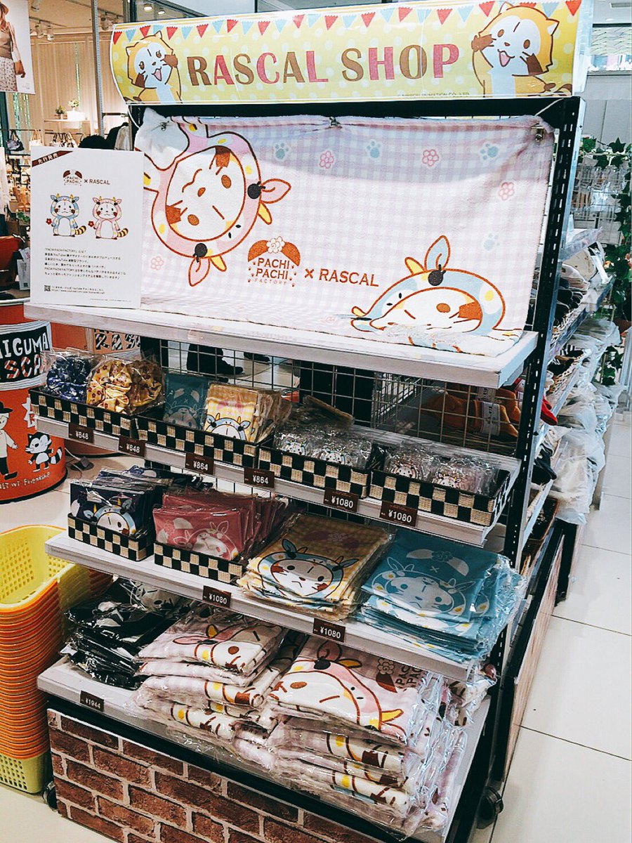 ラスカルstaff 原宿ラスカルショップ オープンしました こちらのお店で限定 先行販売する商品をいくつか紹介しますね まずは ラスカル パチパチファクトリー です ラスカルショップ