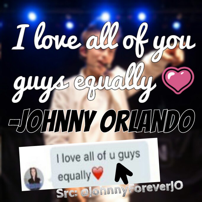 JohnnyOPH's tweet image. Here's the proof that @johnnyosings LOVES you EQUALLY! #JOForever