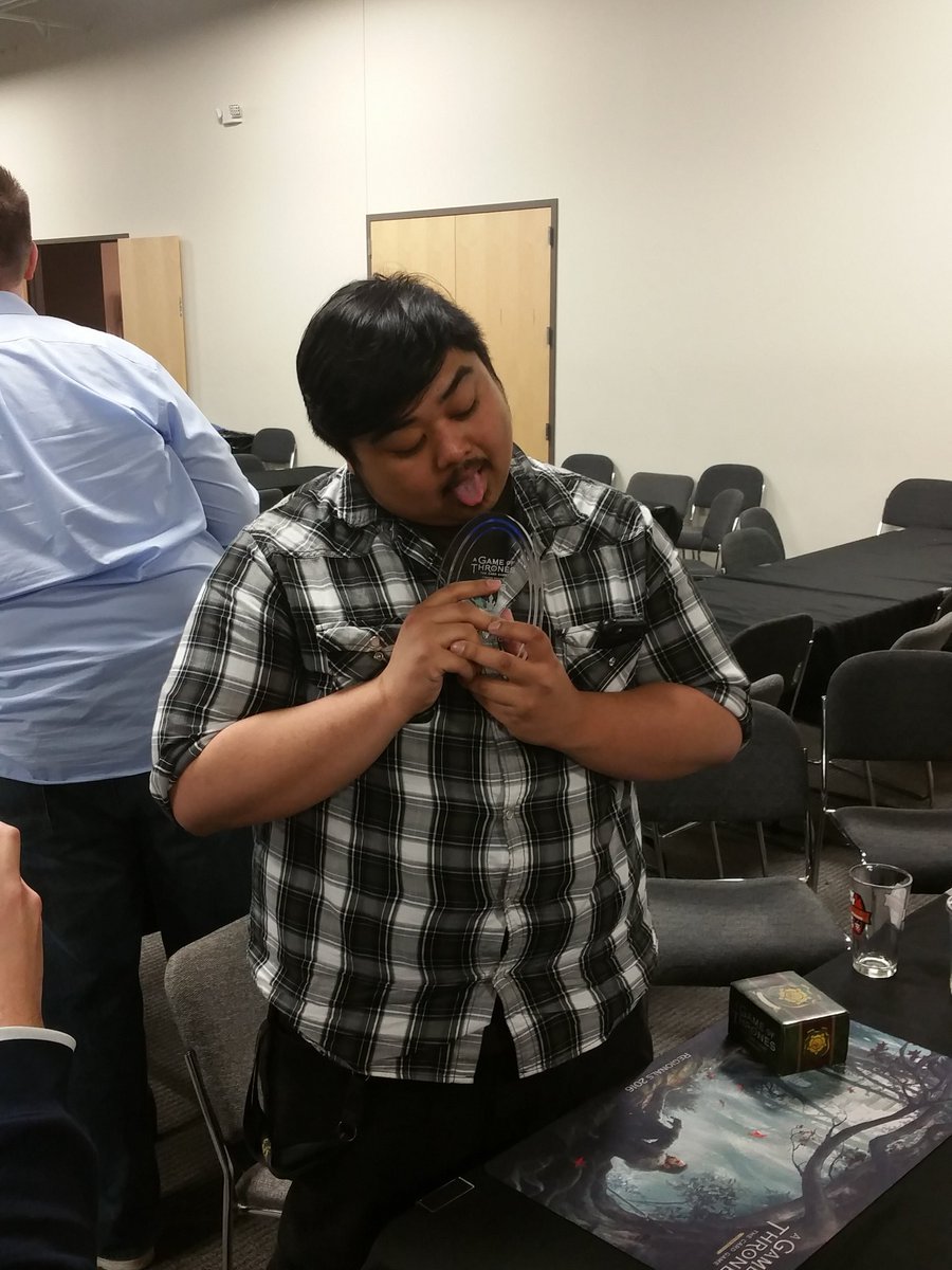 FFGCenter's tweet image. Our winner AJ Valle with House Baratheon.