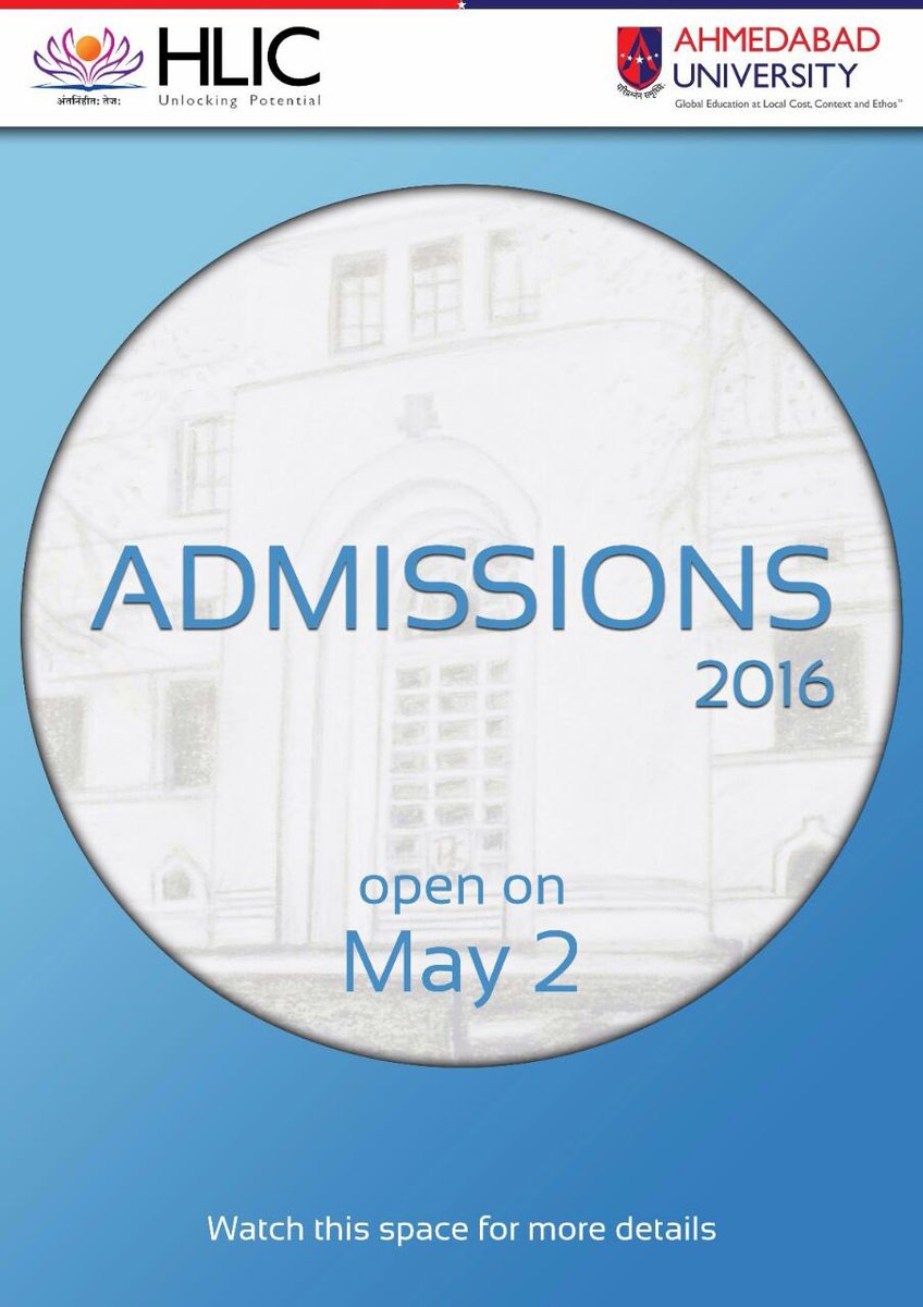 paragmpatel's tweet photo. Online admissions at Ahmedabad University's BCOM @HLICofficial and BBA, iMBA @BKMIBAOfficial begin tomorrow, 2nd May https://t.co/tF8EbQcNAt