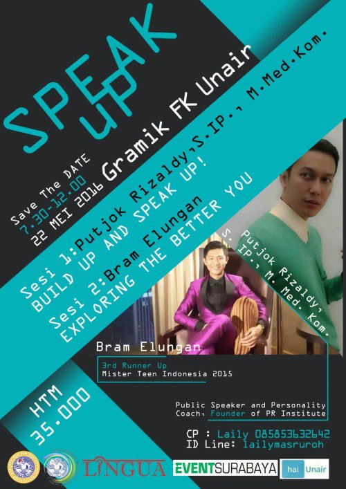 Yuk belajar public speaking! “Speak Up 2016” - LPPM Lingua FK Unair | 22 Mei'16 Di Gramik FK Unair | 085853632642