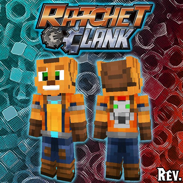 Ratchet &amp; Clank Minecraft Skin