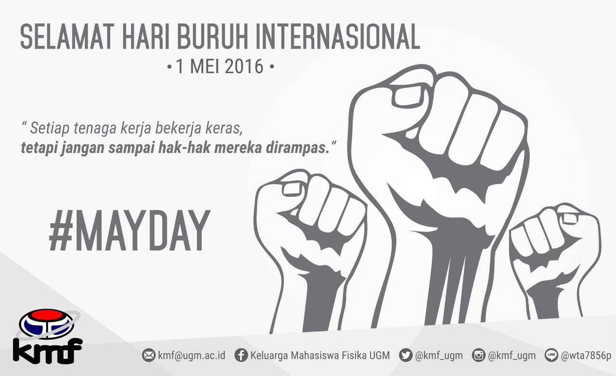 kmf_ugm's tweet photo. Selamat Hari Buruh Internasional 
"Workers  of the world unite. You have nothing to lose but your chains "-Karl Marx https://t.co/LdNirQaz2l