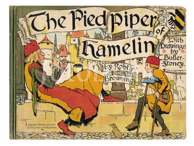 The 'Pied piper' beautifully illustrated by Thomas B Stoney from Lorrha who died in WW1 #visitlorrha