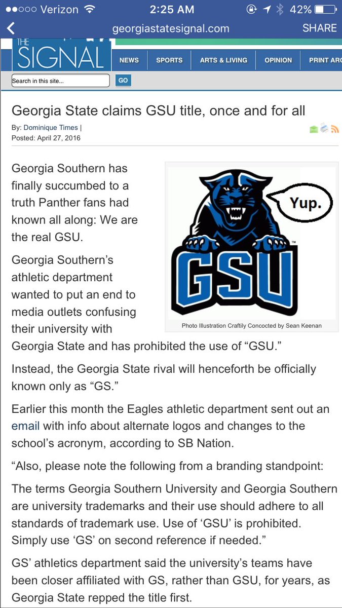 Antonio Costar (@acinvestosblogs) on Twitter photo Finally. #GSU Finally. #GSU
