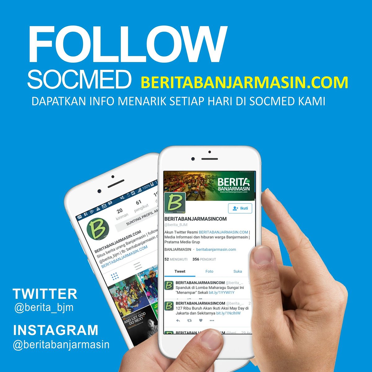 Kami ingin membahagiakan dan menghibur anda. Follow socmed seru ini.