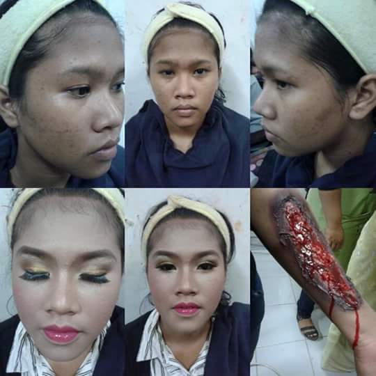 friskaS73's tweet photo. Siang. Update lagi ni, ini namany make-up cikatri dan karakter luka. Stay tuned @TataRiasUnimed #Eo13 #karyainovatif https://t.co/yhsr5UYc39