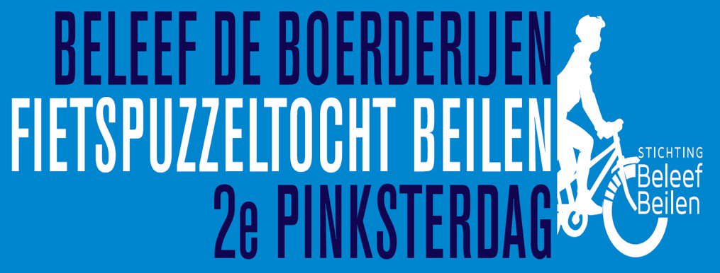 2e Pinksterdag (16 mei) Boerderijen Fietspuzzeltocht. Start 9-12u op de markt.