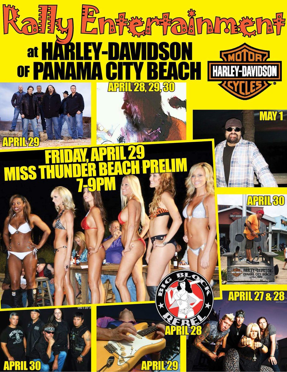 BikersWelcomeUS's tweet photo. #pcbrally still going on... Concert today at Harley-Davidson of Panama City Beach https://t.co/Kim2H9GxAj