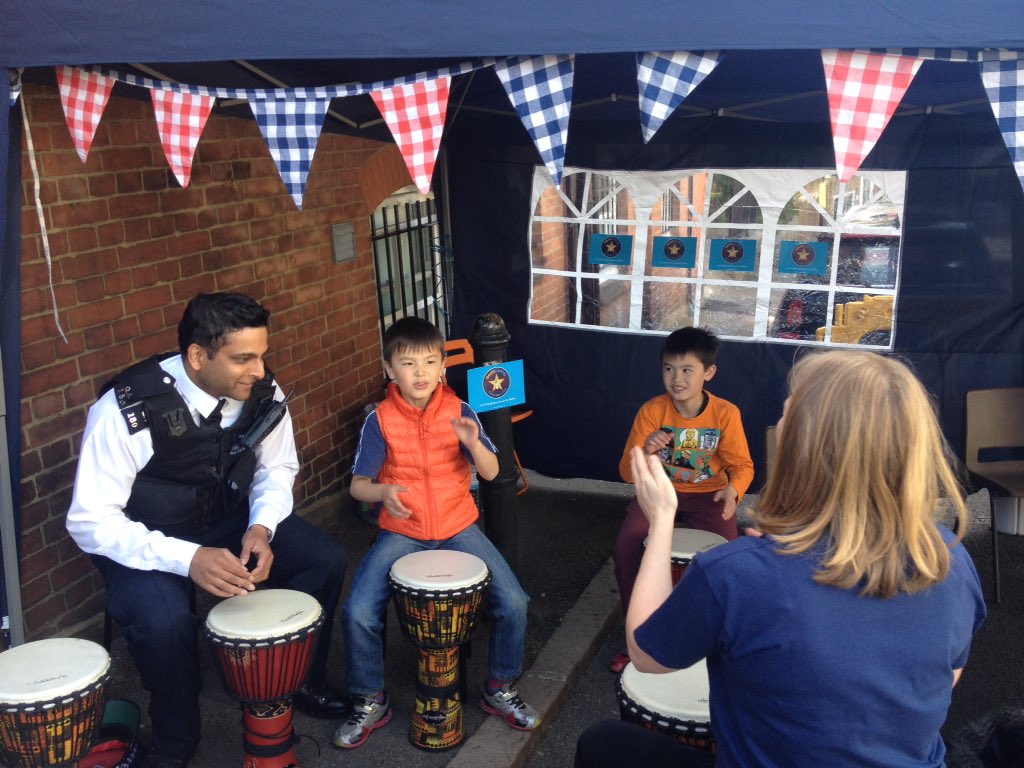 Policeman on the beat!
<a href="/HarrowHillTrust/">HarrowHillTrust</a> #DrummingFun #MayDay