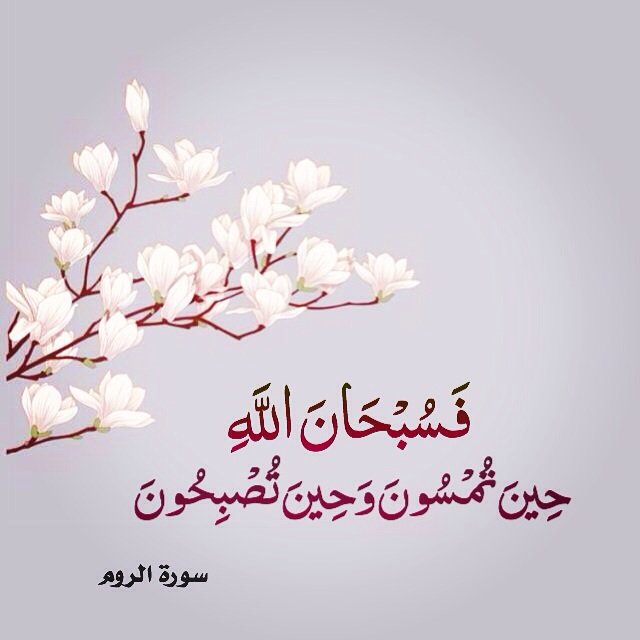 فسبحان الله حين تمسون وحين تصبحون تفسير