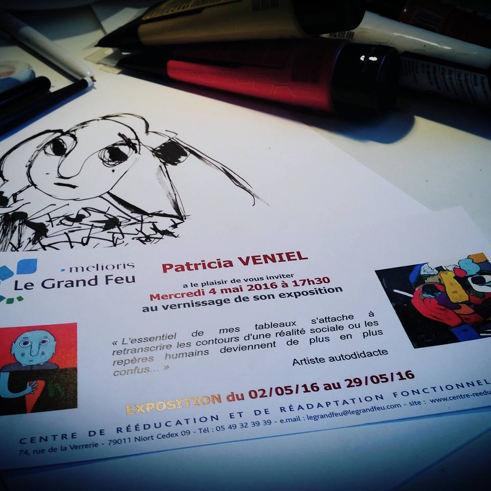 Vernissage Patricia Veniel au CRF du Grand Feu, 17h30, mercredi 4 Mai #expositionpeinture