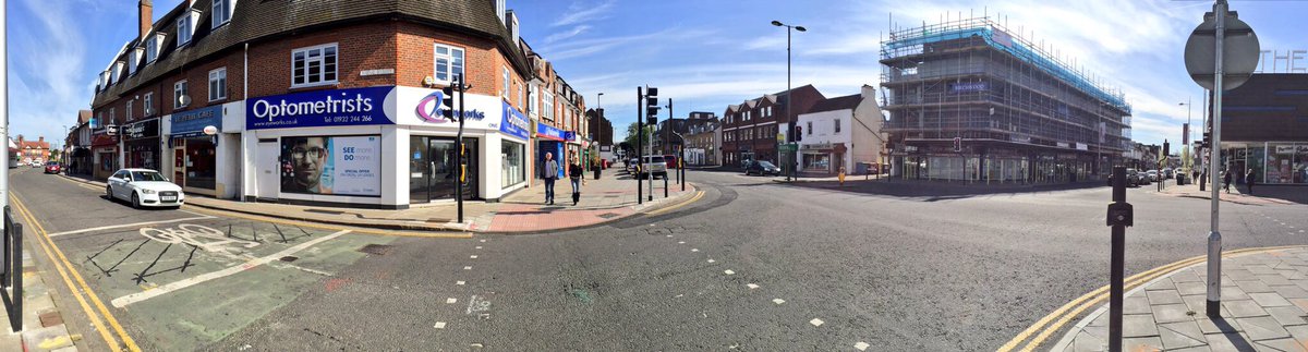Panoramic photo of Bridge Street; Church Street &amp; High Street, Walton-on-Thames. <a href="/PRWotta/">WoTTA</a> <a href="/waltonwdbg/">WWDBG</a> <a href="/HeartShopping/">The Heart Shopping Centre</a>