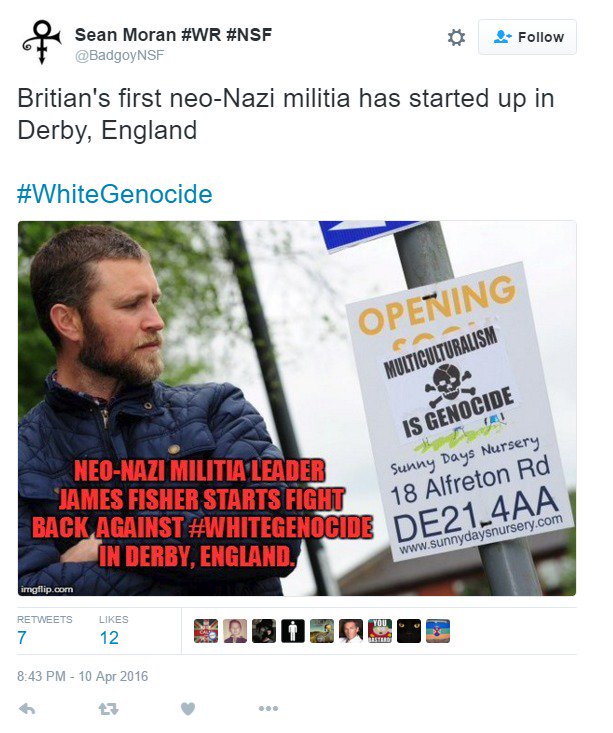 DaveAFAF's tweet photo. Why would someone like Sean (aka James) Moran from Tameside >> @BadgoyNSF << post this, knowing it was false? https://t.co/U6pV2sZALl