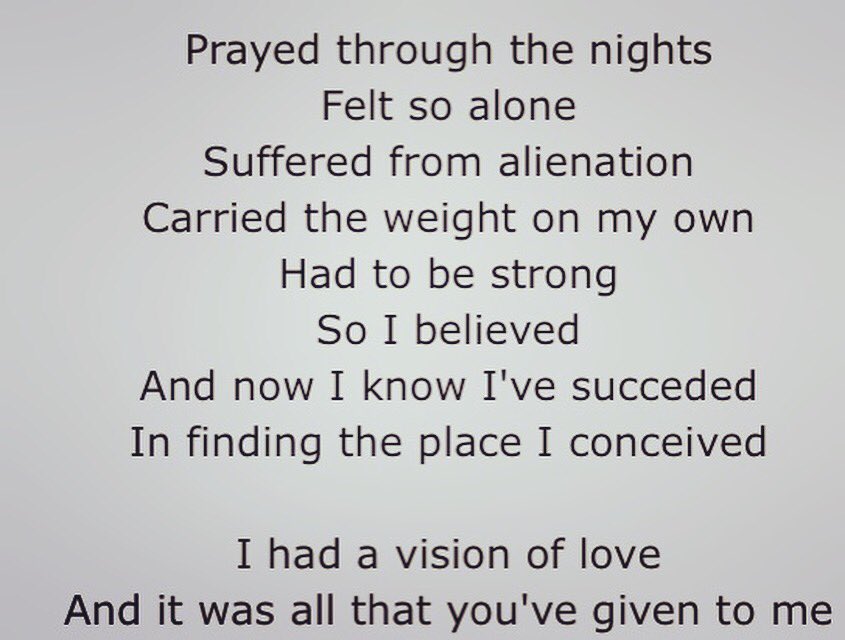 crazeebe77's tweet photo. #lyricobsession #visionoflove the mind that asks the question has the answer #meandmariah https://t.co/Q3uvDv5JR9