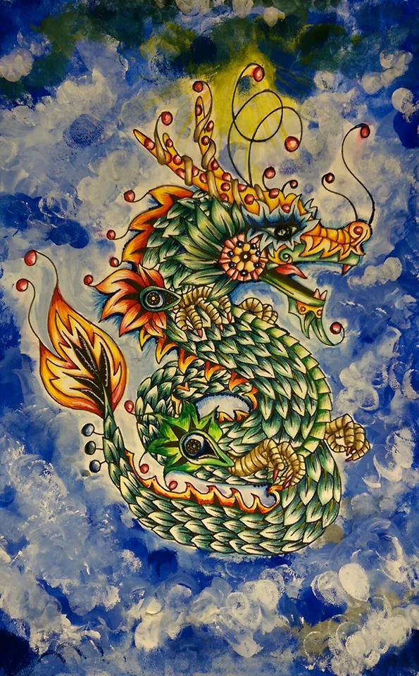 Dragon coloring from Zenimals adult coloing book by the talented 葉子. Thanks for sharing your worderful piece with us