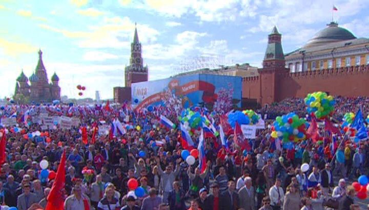 #1мая праздничные мероприяти проходят по всей России