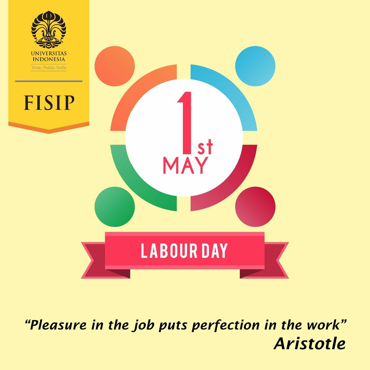FISIP_UI's tweet image. Selamat Memperingati Hari Buruh!
Semoga pekerja di seluruh Indonesia dapat semakin sejahtera! #Mayday