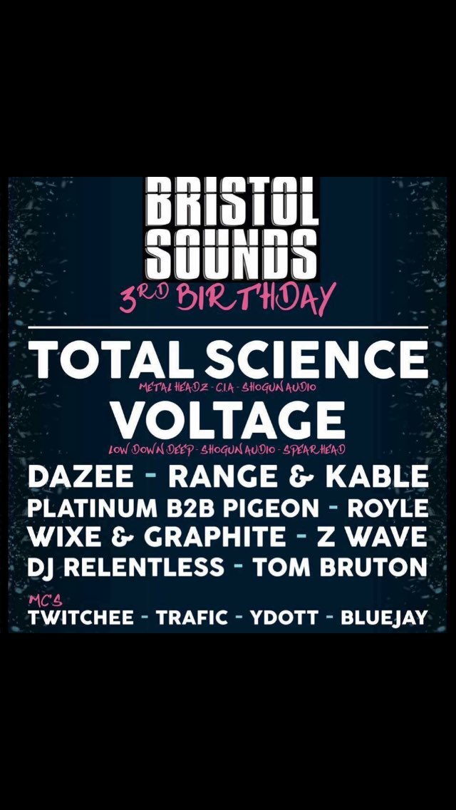 2nite!@RangeandKable @bristolsounds@Basement45 @DJ_DAZEE@totalscience #bristolsounds #dnb #bristol #rave #ydott #mc