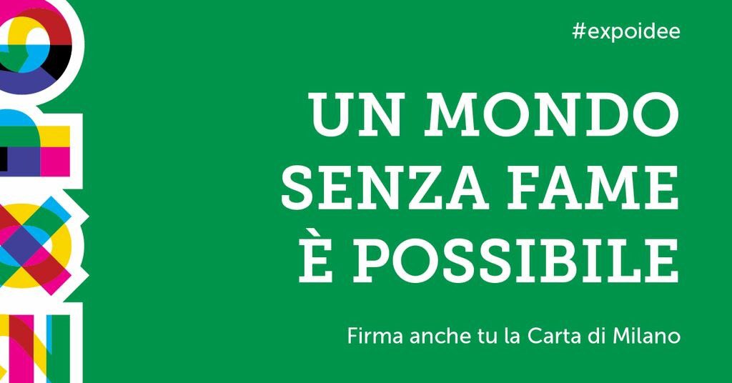 "Un mondo senza fame è possibile ed è necessario il contributo di tutti" #quellicheExpo