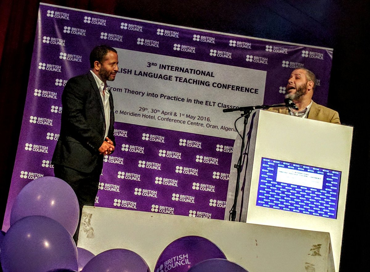 chrisgraham59's tweet photo. A teacher who is braver than me reads his poem to the whole conference. #ELTinAlgeria with JJ Wilson https://t.co/qY7BSRdlfb