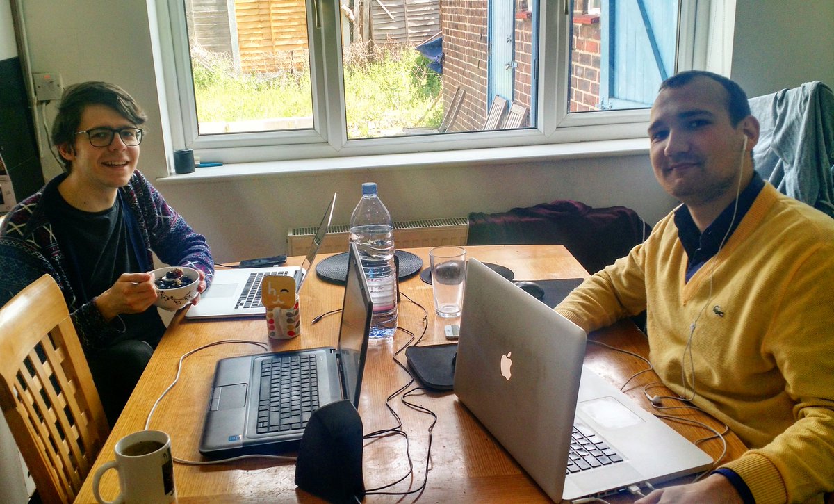 sayHiboo's tweet photo. Coworking space. Working on a new app version no matter what. https://t.co/tLYfAReMJO