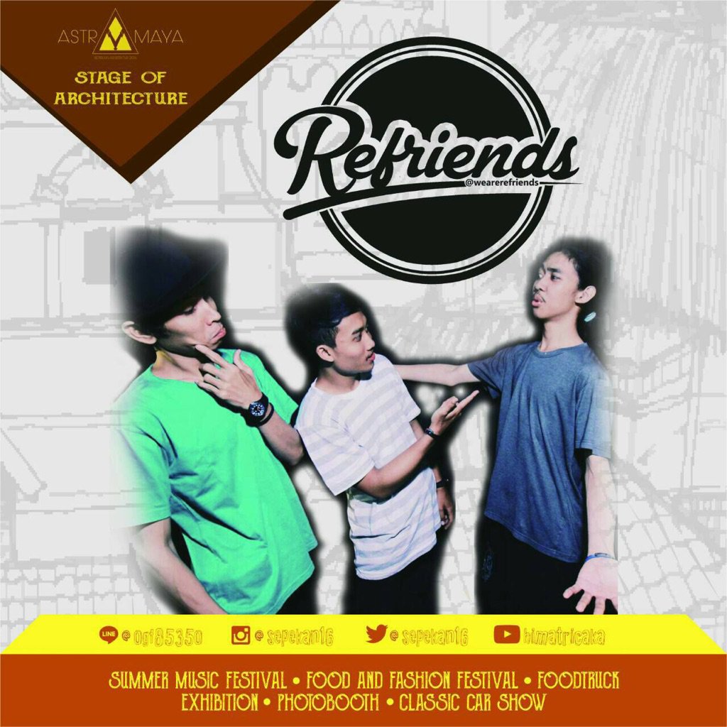 ASTRAMAYA 2016
STAGE OF ARCHITECTURE  

And this energetic modern rock band will be .... tmi.me/1fdI08