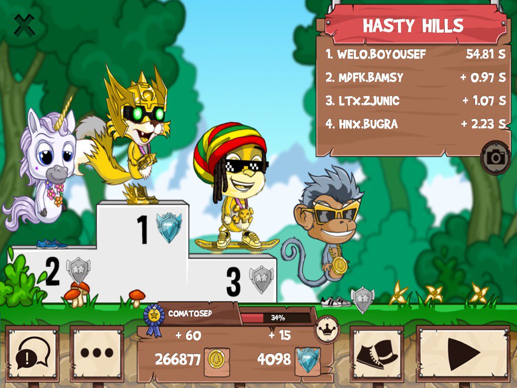Xfr2BoYosef's tweet photo. Get on my level, son! #funrun2 #Bamsy #Zjunic #Bugra https://t.co/qljynzsg0M