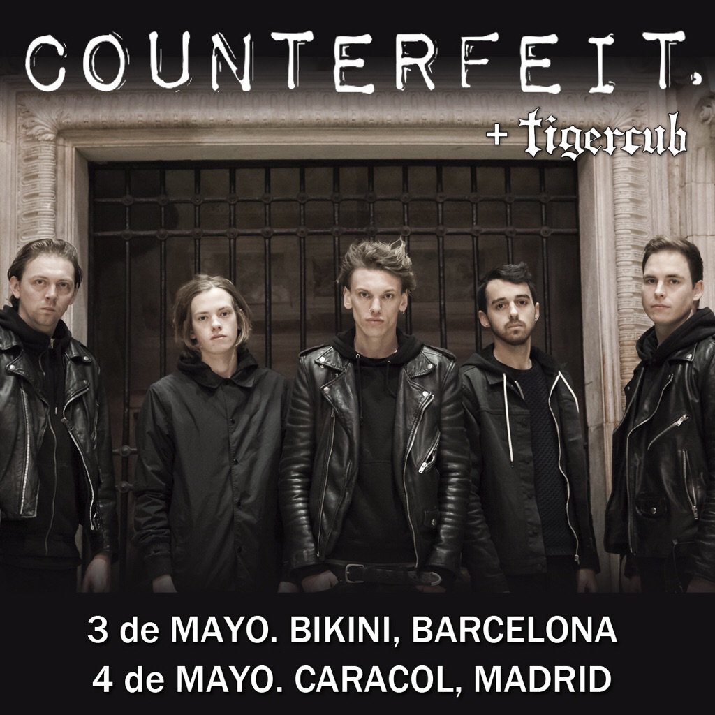 Jamiebower's tweet image. Oi SPAIN. We're playing in you this week! There's still some tickets left. COME. Tkts from therealcounterfeit.com