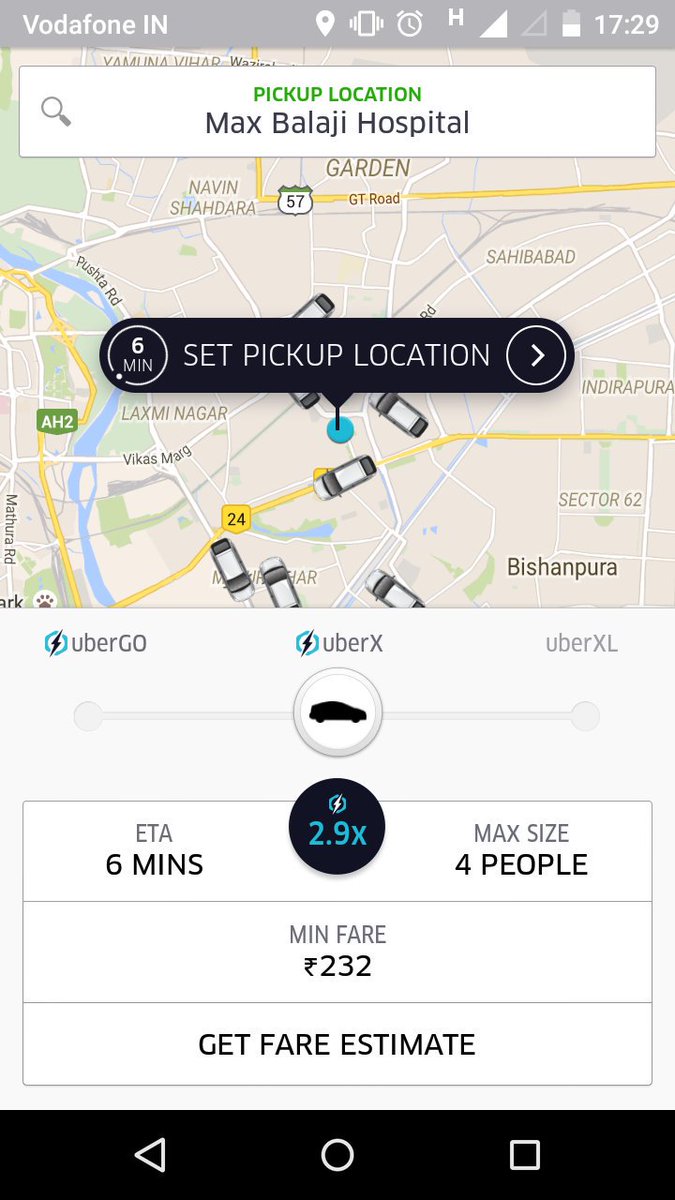 arnobb's tweet photo. @ArvindKejriwal @AapKaGopalRai @Uber_Delhi less than 24 hrs from end of odd even 2, old tricks begin!? #stopsurge https://t.co/EdLukwzgO7
