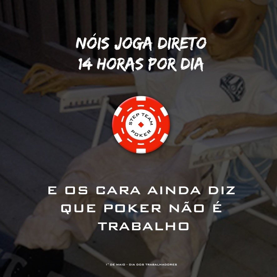 stepteamoficial's tweet photo. Poker é trabalho sim. Feliz Dia dos Trabalhadores!!!
#StepTeamPoker #ProfissaoPoker #DiadoTrabalhador https://t.co/pvxhRVFSow