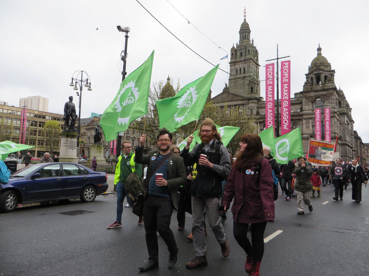 glasgowgreens's tweet image. Once again we marched in Glasgow this #MayDay in solidarity and support of workers&apos; rights.