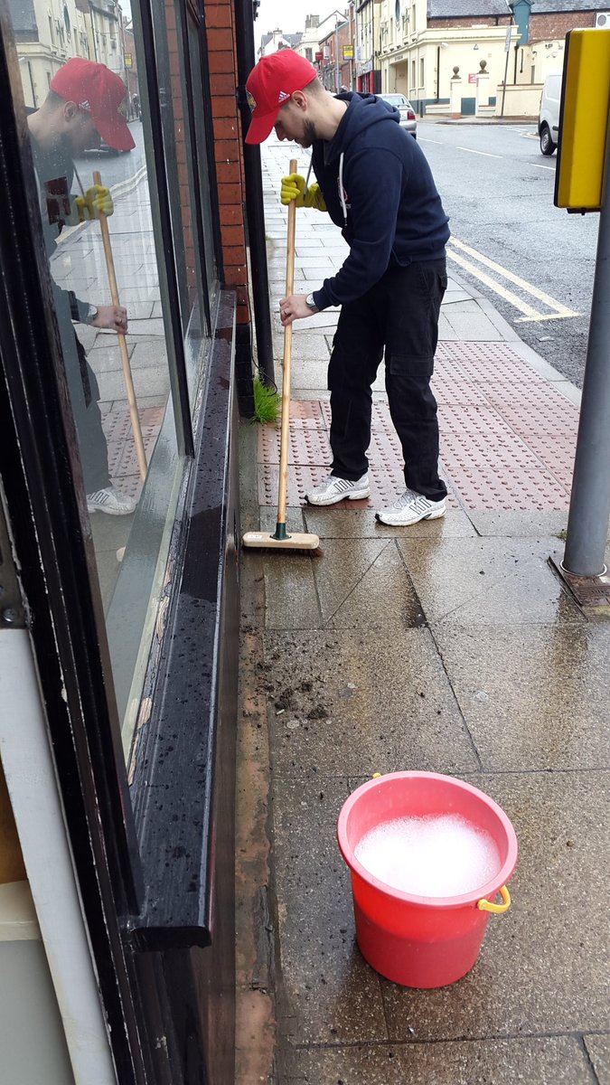 Owning your own business=7 days a week. Big clean on a Sun! #prideinyourshop #barberlife #Macclesfield