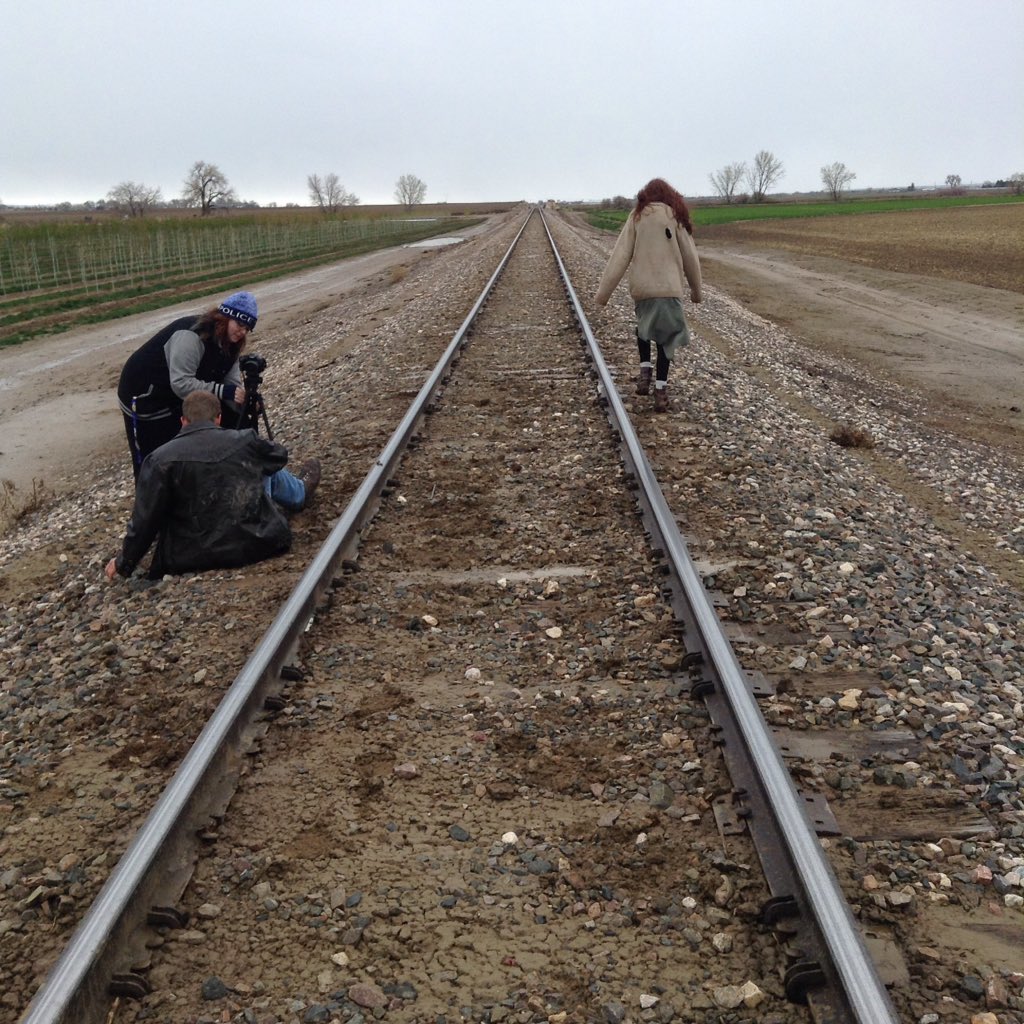 Yasecca's tweet photo. @kourtyardfilms out by the railroad tracks #supernaturalmusicvideo #indiefilm https://t.co/okghkVbKsP