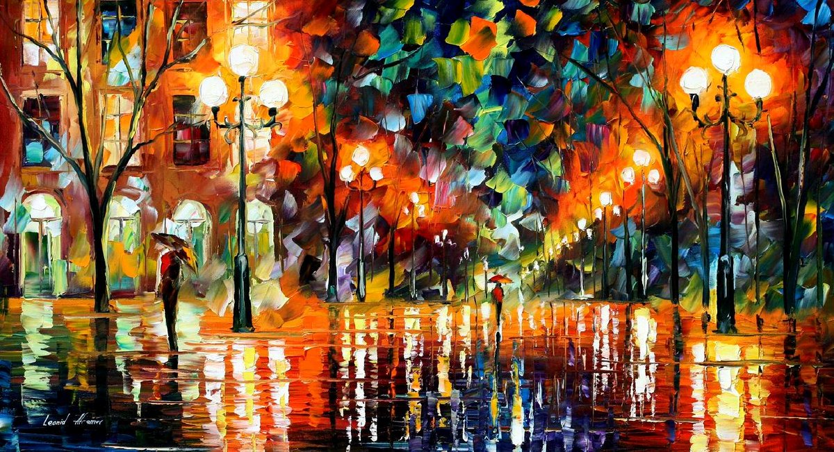 THE SPECTRUM FOR HAPPINESS - Palette Knife Oil Painting On Canvas By Leonid Afremov bit.ly/1TdtfaK