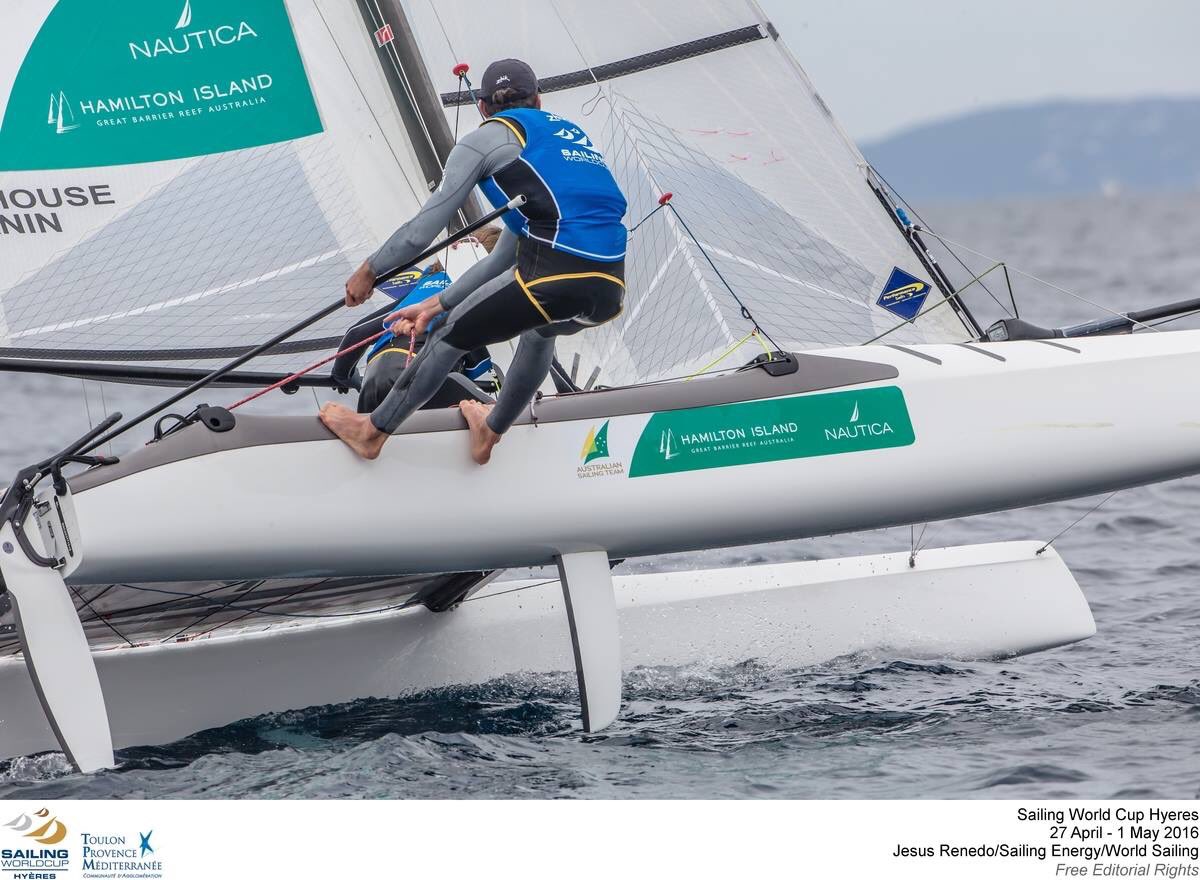 Awesome effort by <a href="/WaterhouseJas/">Jason</a> &amp; <a href="/Lisa_Darmanin/">Lisa Darmanin</a> medal race 3rd&amp;5th overall at #SailingWorldCup Hyeres #roadtorio