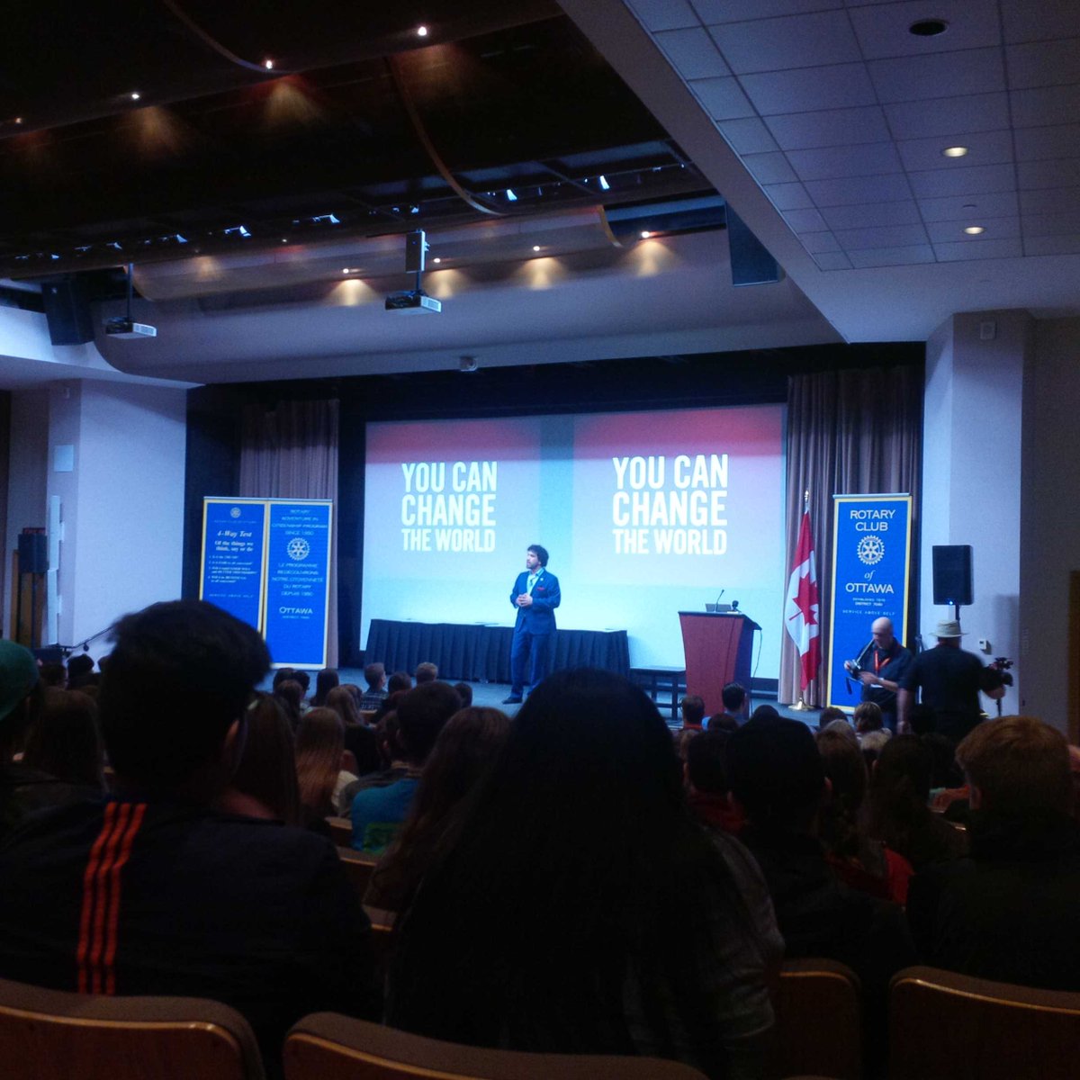 CBroad85's tweet photo. Allow the #AuthenticYou to Change the World! #AIC2016 @RotaryOttawa @JustinTrudeau https://t.co/zXQ7WksdOE