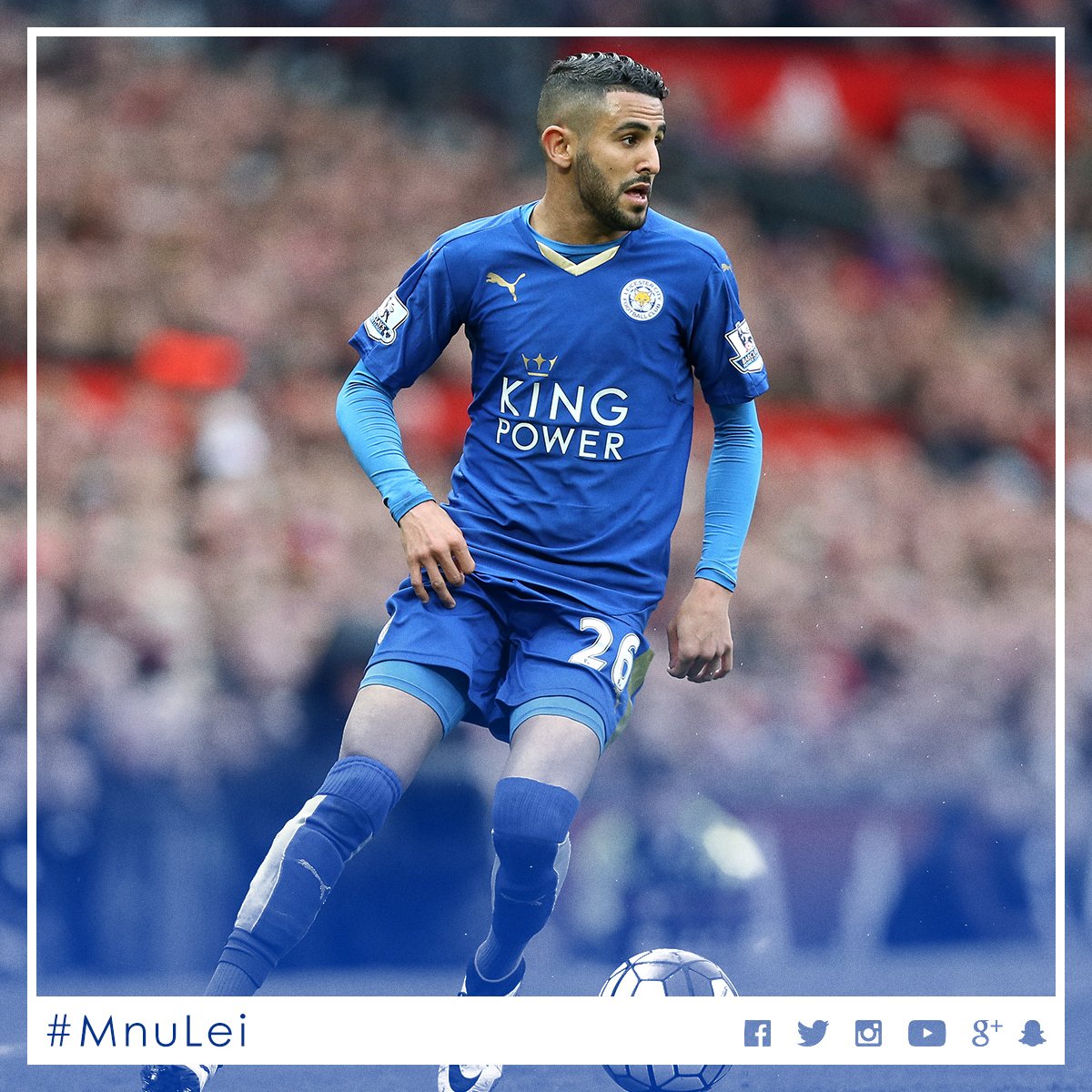 LCFC's tweet photo. PICTURED: @Mahrez22 finds space out wide as #lcfc look to break. #MnuLei https://t.co/3YNbTkXuhM